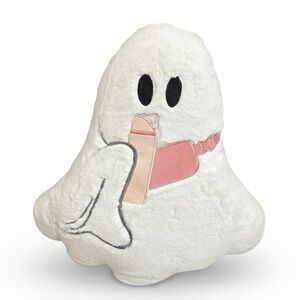 VIRAL Ghost Pillow w/ Pink Tumbler and Pink Bag NWT